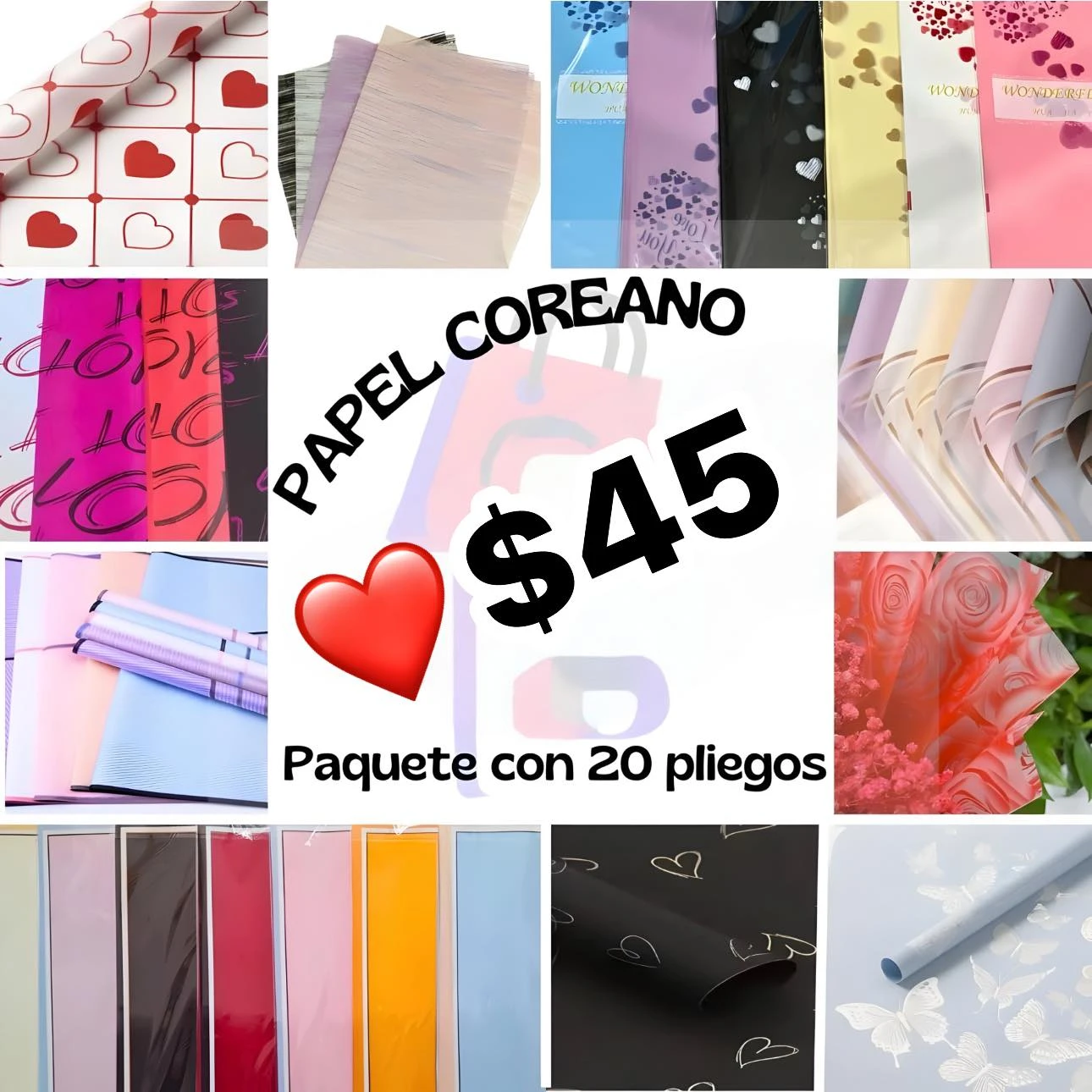 🔥PAPEL COREANO PARA RAMOS 20pz🔥