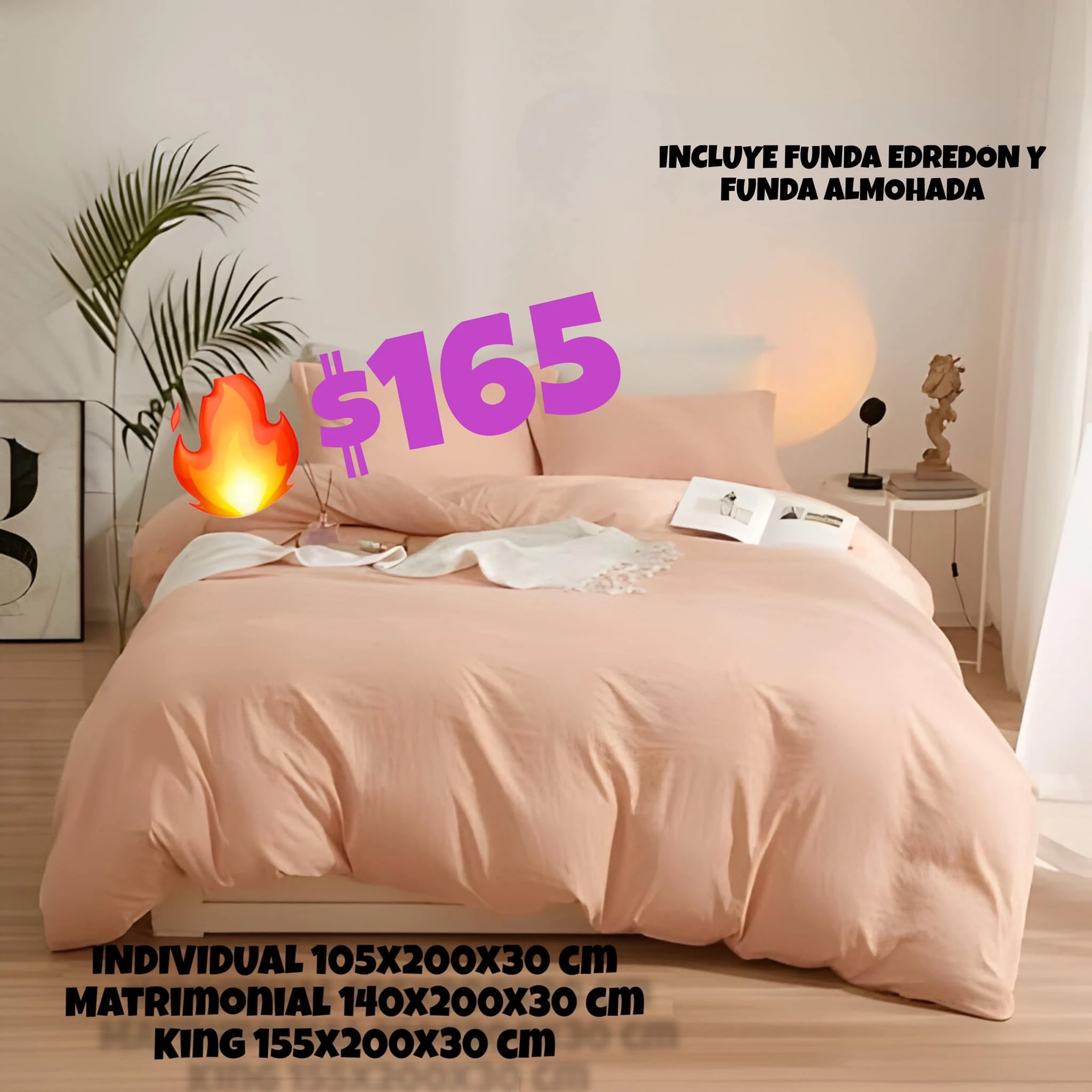 🔥FUNDA CAMA Y FUNDA PARA ALMOHADA🔥