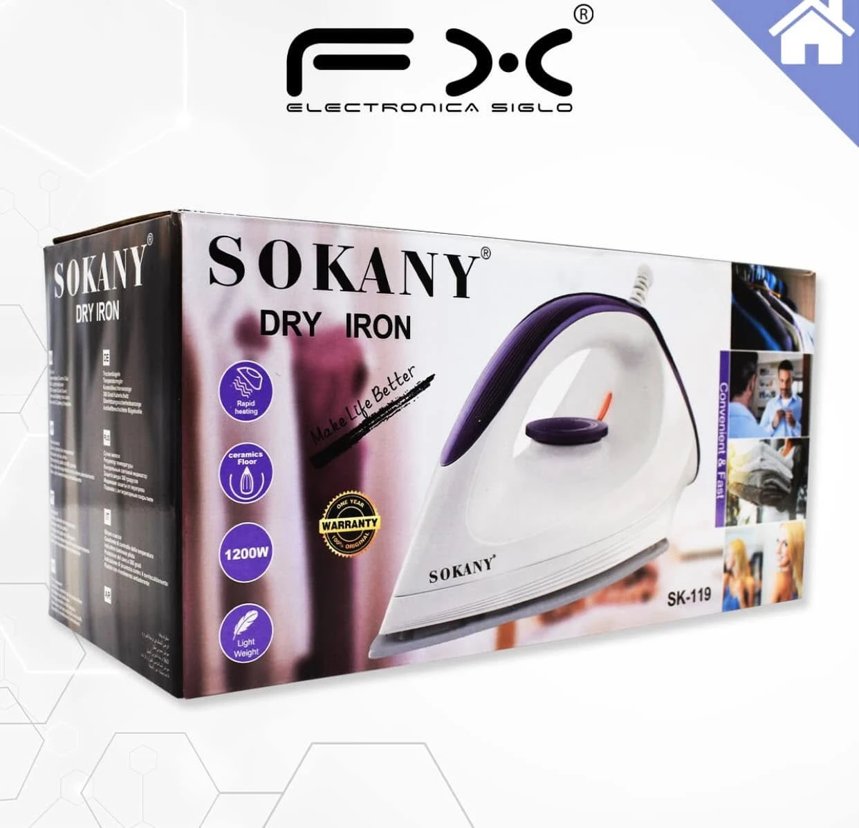 PLANCHA SOKANY SK-119 $189