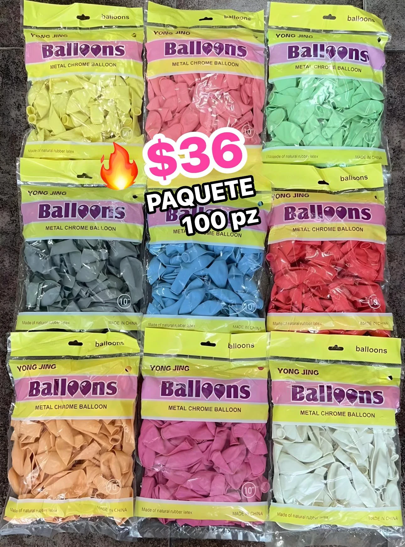 🔥GLOBOS 100 pz🔥