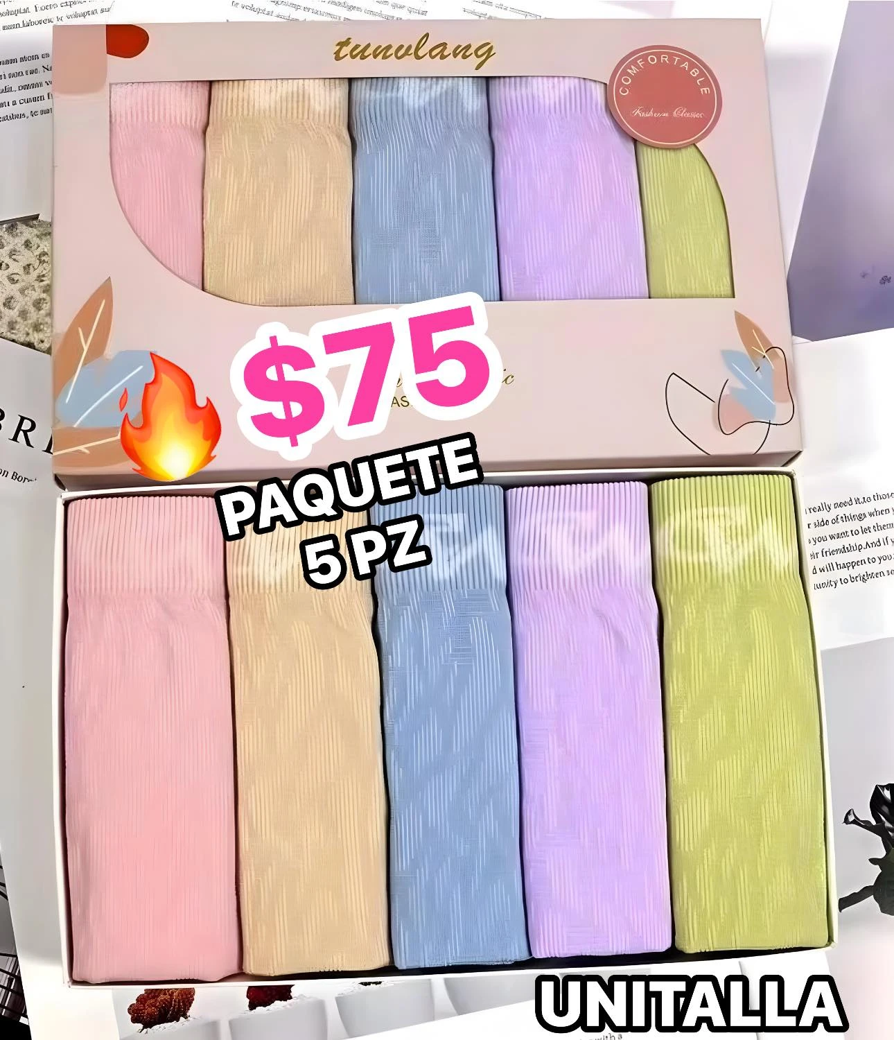 🔥PAQUETE ROPA INTERIOR 5 pz🔥 TNNULANG