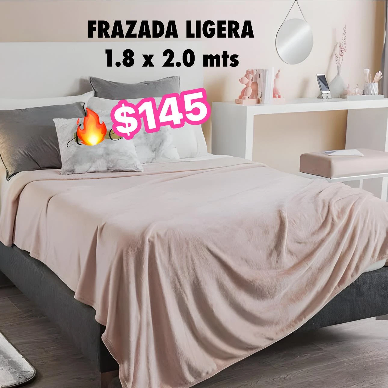 🔥FRAZADA LIGERA 2.0 x 1.8 MTS🔥