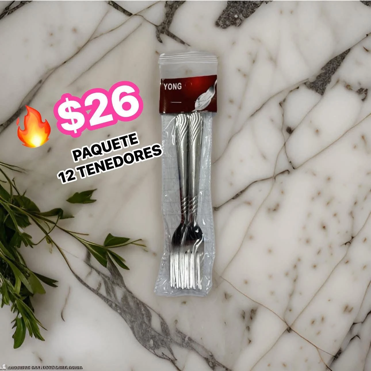 🔥PAQUETE 12 TENEDOREA ACERO INOXIDABLE🔥