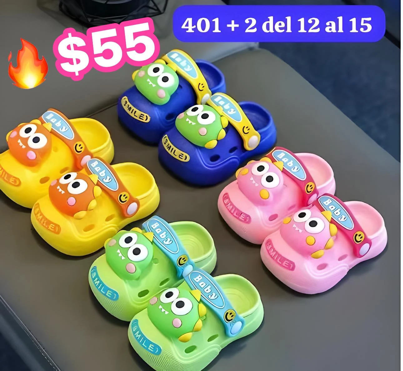 🔥SANDALIA INFANTIL🔥 DEL 12 AL 15  DINOSAURIO