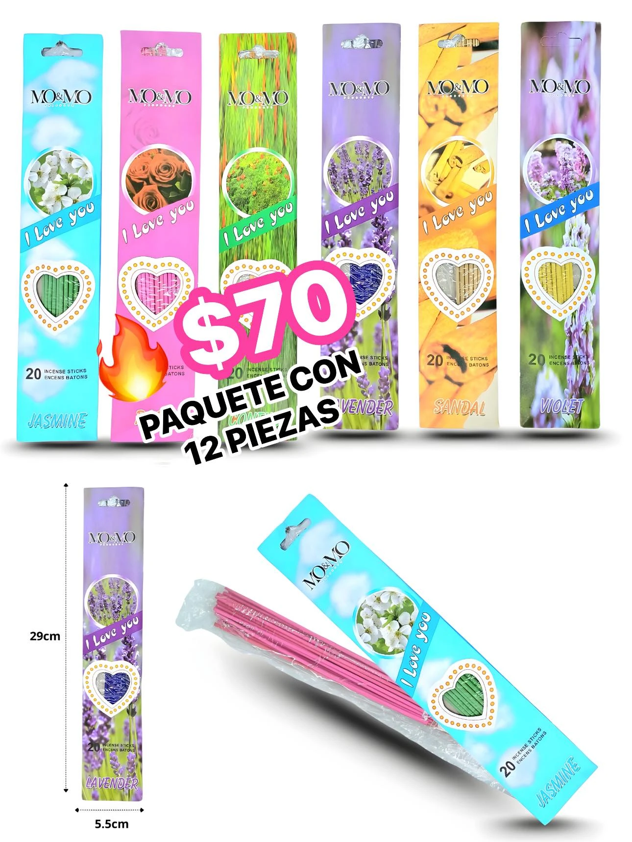 🔥PAQUETE 12 INCIENSO🔥 6824620510022